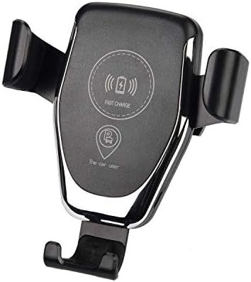 Wireless Charger Car Mount, One-Hand Auto Clamping Air Vent Phone Holder, 10W Fast Charging for Samsung Galaxy S8 S9 S7 Note 8. 7.5W Compatible with iPhone 8/XS/XR/X and Qi Enabled Devices.Black