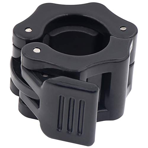 Strainho 1 Inch Weightlifting Bar Collars, Quick Release Barbell Clamp, Standard Bar Clip Great for Weightlifting/Powerlifting (Black)