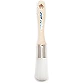 Zibra Round Paint Brush for Curved Surfaces and Ornate Details, 1 in, White, Pro Grade