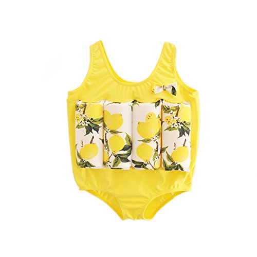 Children Buoyancy Vest Baby Swimsuit One-piece Unisex Life Jacket Summer (M(95-105cm), yellow)