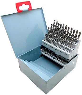 60pcs Drill Bit Set; High Speed Steel HSS M2 Bits Numbered #1-60 w/Metal Case