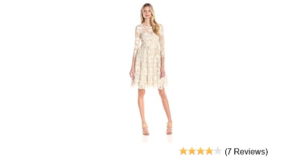 eliza j lace pleated cocktail dress