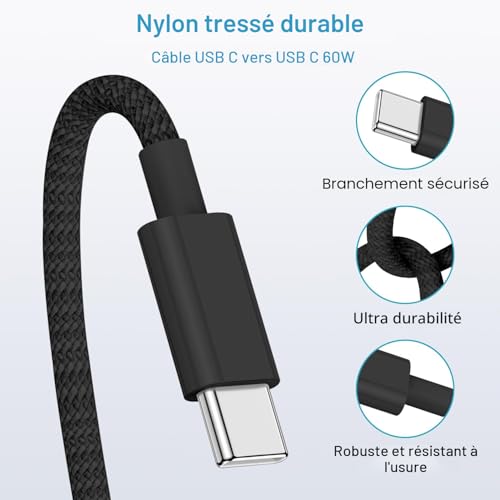 45W Fast USB C Charger for Samsung Galaxy S26 Ultra/S26+/S26/S25/S25 Ultra/S24/S23/S22/A55/A54/A16/ A56/A26 /A54/Z Fold /Flip7/6/5, USB C Mains Plug with Nylon 3M USB C Charging Cable Fast