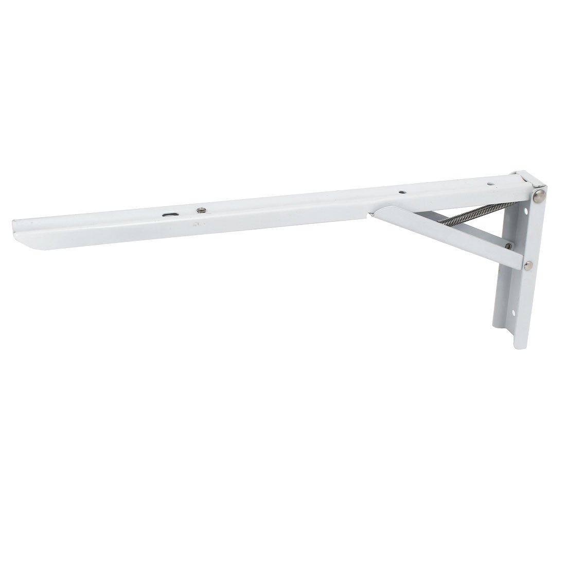 Sourcingmap 35cm 14-inch Length Metal Spring Loaded Triangle Folding Shelf Brackets Support