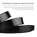 Leather Belt Men’s Ratchet Belt Genuine Belt 1.3” Wide No Hole Leather Dress Black Belt … (Black A, Waist: 36-40)