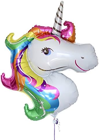 Unicorn Party Balloon Supplies – Baby Shower &amp; Kids Birthday Decorations 44 Inch by 32 Inch Large Rainbow Unicorn Balloons – Fun, Bright &amp; Colorful, 1pcs (Multi) Unicorn Party Supplies