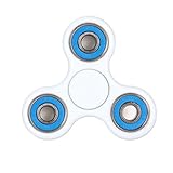 Balai Tri-Spinner Fidget Toy Hand Spinner EDC Focus Toy Perfect For ADD, ADHD, Anxiety, and Stress Relief (White Blue))