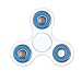Balai Tri-Spinner Fidget Toy Hand Spinner EDC Focus Toy Perfect For ADD, ADHD, Anxiety, and Stress Relief (White Blue))