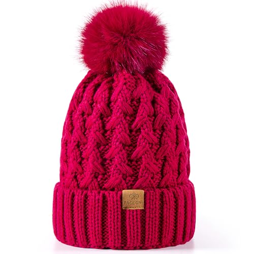 PAGE ONE Ribbed Cable Knit Beanie