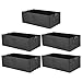 Haoun 5 Pack Fabric Raised Garden Bed,Square Garden Flower Grow Bag Vegetable Planting Bag Planter Pot with Handles for Plants,Flowers,Vegetables - Black