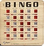 Regal Games Extra Thick Stitched Woodgrain Quick Clear Rapid Reset Shutter Bingo Cards With Big Tabs (1 Pack)
