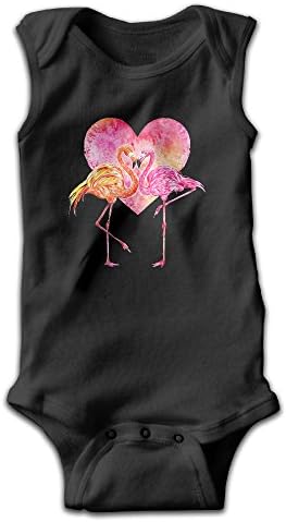 Sleeveless Flamingo Love Baby Girls Boys Cute Onesies Bodysuit Romper Outfits 6 M