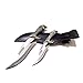 Avias Knife Supply 2 pc Mini Dagger Letter Opener Sword Knife Set with Synthetic Leather Sheath 6.25