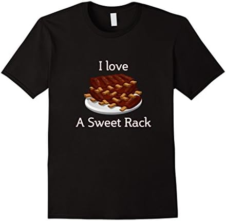 Men's BBQ Ribs T Shirt for Grill Masters and meat Smokers Large Black