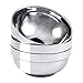 Resinta 7 Pack 13 Ounce Stainless Steel Bowls Double-walled Insulated Bowls Set (Diameter 5.1 inch)
