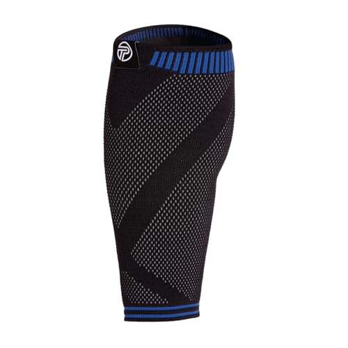 Pro-Tec Athletics Large Black/Blue 3D Flat Premium Calf Sleeve