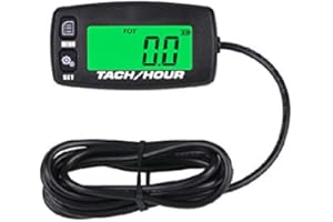 Jayron JR-HM032A Self Powered Digital Tach/Inductive/Maintenance/Waterproof/Backlit/Shutdown Hour Meter,Battery Replaceable,f