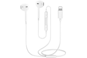 Wired Earbuds Headphones for Phone, Hi-Res Extra Bass Earphones, HiFi-Audio Stereo Noise Isolating with Mic+Volume Control Co