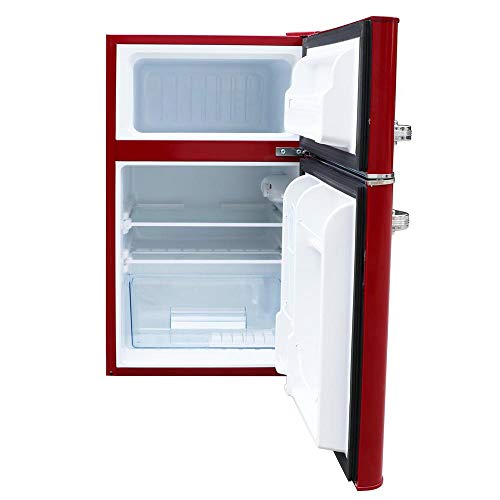 Magic Chef Retro Mini Refrigerator 3.2 cu. ft. 2Door Fridge in Red