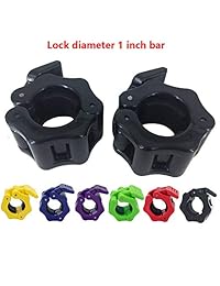 Greententljs 1 Inch Barbell Clamps - Quick Release Pair of Locking 1'' Diameter Standard Bar Weight Plates Collar Clips for Workout Weightlifting Fitness Training Bodybuilding