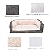EMME Pet Bed Sofa-Style Orthopedic Dog Beds Removable Cover Ultra Plush Deluxe Couch for Large Dogs (Grey, Medium)thumb 1