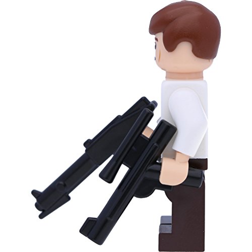 LEGO Star Wars Minifigur: Han Solo im weißen Hemd mit Blastern – Bild 5