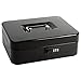 Safe Cash Box With Combination Lock, Decaller Medium Double Layer Cash Box with Money Tray Locking Storage Box, 9 4/5