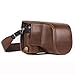 MegaGear Panasonic Lumix DMC-GX85, DMC-GX80 (12-32mm) Ever Ready Leather Camera Case and Strap, with Battery Access - Dark Brown - MG1301