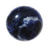Blue Sodalite Gemstone Round Flat-Back Cabochons 25mm (1 Piece)