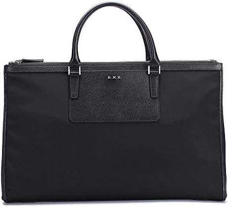 EXZ Men Business Briefcase Attache Bag Smooth Nylon For Boss 3084