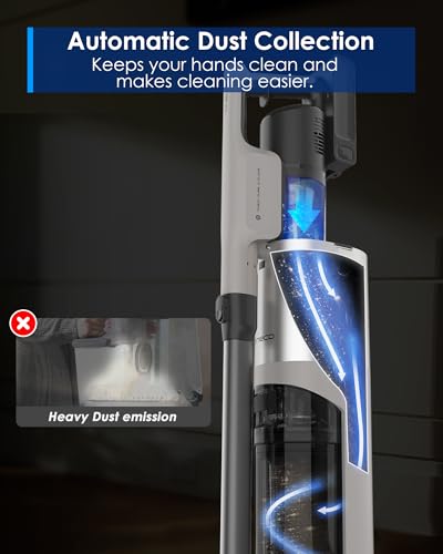 Tineco Pure ONE Station 5 Pro Cordless Vacuum, Automatic Dust Collection, Full-Path Self-Cleaning, ZeroTangle Brush, Up to 100 Minutes Runtime, Stick Vacuum Cleaner for Pet Hair, Carpet & Hard Floor