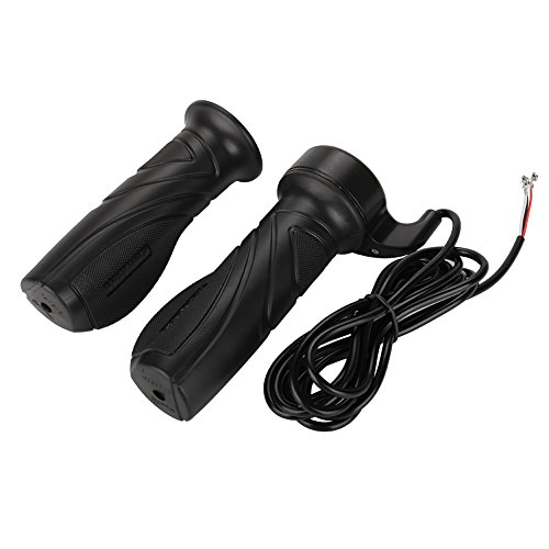 Tbest Electric Bike Throttle Grip, Universal Twist Thumb Throttle, 22.5mm Handlebar, Black Plastic, Compatible with Bicycle, Scooter