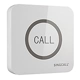 SINGCALL Home Caring System Hotel Calling System,Big Touching Button Convenient Waterproof, 1-Button Pager APE520 (Can't Be Used Alone)