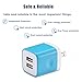 X-EDITION USB Wall Charger, 5-Pack 2.1A Dual Port USB Cube Power Adapter Wall Charger Plug Charging Block Cube Compatible with iPhone Xs Max/Xs/XR (2018)/X/8/7/6 Plus/5S, iPad, Samsung, Android Phone