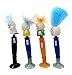 4 Bobble-Body Pens With Suction Holders - Cute, Fuzzy Talking Novelty Characters.