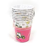 John Deere Pink 9 oz. Paper Cups (8)