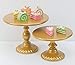 White Cake Stand,Round Metal Antique Cupcake Holder,Dessert Cupcake Stand/Display/Plate for Wedding Birthday&Party - Cake Stands - Cake Plate (Gold)