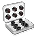 Earphone Tips F FEYCH Premium Replacement Earbud Tips Memory Foam Earphone Tips Blocking Noise Foam Tips Suit for 4.5-6.3mm Nozzle in-Ear Earphones with Storage Box(Large, 6 Pairs, Black) primary