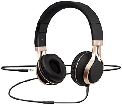 CYLO Electrolyte Headphones Over Ear Wired, Noise Isolating with 40mm Drivers, In-Line Microphone with Supreme and Hi-Fi Stereo Sound (Matte Black/Silver)