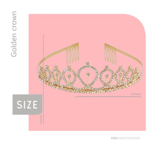 Birthday Girl Sash Crowns Gifts for Women Tiaras Headbands Belt Sweet Girls Princess Hair Band Rhinestone Hair Hoop Tiara (rhinestone)