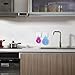 Silicone Collapsible Funnel Set for kitchen, Small and Large sizes (Pack of 4) Flexible Funnel with 4 Wall Hooks-Sunluk