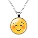 HOPIE 8pcs Emoji Pendant with Chain Cute Necklace for women