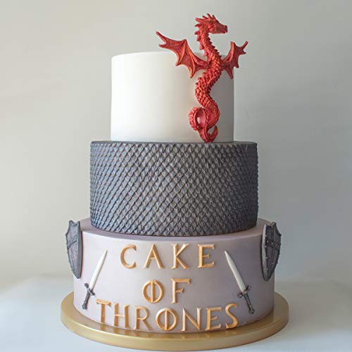 Katy Sue Dragon Scales Silicone Mold for Cake Decorating, Crafts, Cupcakes, Sugarcraft, Candies, Cookies, Cards and Clay, Food Safe Approved, Made in The UK - Thumbnail 3