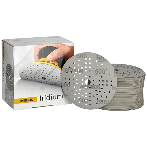 Mirka Abrasive Sheets Iridium Sandpaper 125mm Grit 600 100 pcs