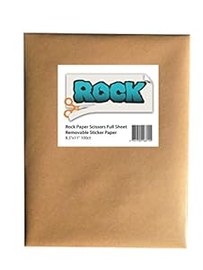 Amazon.com : Rock Paper Scissors Removable Sticker Paper 8.5"x11" 100 ...