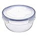 KIGI 35.5OZ Round Food Storage Container,Plastic Meal Prep and Leftovers Bowl with Lid,Airtight Leakproof Salad,Furit,Snack and Ice-cream Bowl,BPA Free - Microwave, Freezer and Dishwasher