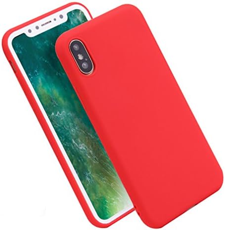 iPhone X Case, Marktol Ultra Slim Soft TPU Silicone Back Flexible Rubber Bumper Protector Cover Case for iPhone X - Red (All 6 Colors)