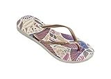 Havaianas Women's Flip-Flop, Slim Royal White Gold Rose