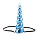 Children Shiny Unicorn Horn Glitter Elastic Headband Spiral Unicorn Horn Cosplay (dd01)