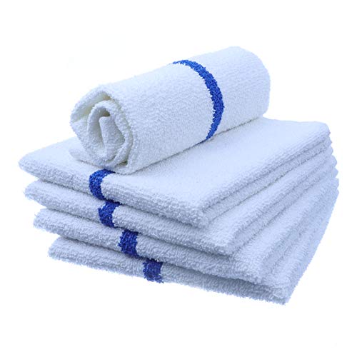 Zuma Clean Kitchen White Kitchen Towels Bar Mop Towels Set of 12, 100